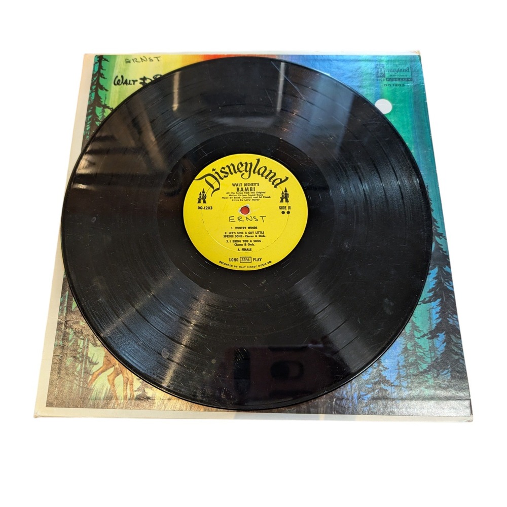 Walt Disney Bambi Original Soundtrack Vinyl Record 1963 Disneyland DQ-1203 LP - Picture 4 of 5